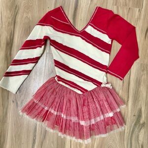 Ooh! La, La! Couture Red and Cream Striped Dance Dress